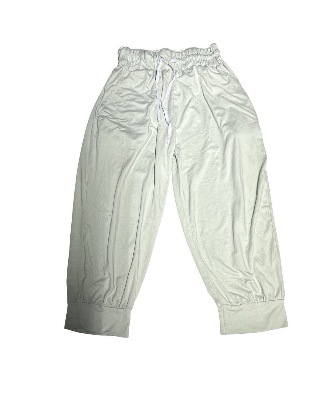 Real Essentials Mint Jogger Pants Womens Medium Drawstring Stretch Lounge Casual